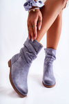 Women's Suede High Boots Blue Venis