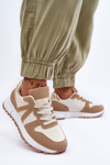 Women's Leather Sport Shoes Brown-Beige Kabama