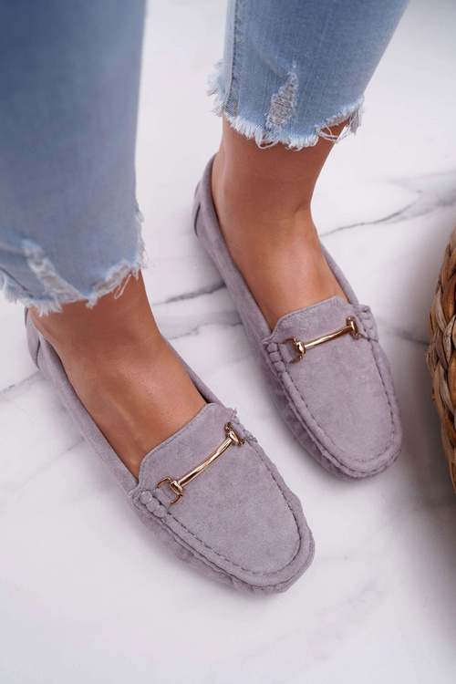 Women's Mocassins Grey Suede Sonnero