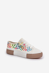Women Sneakers Hearts White Fonirea