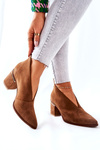 Heeled Leather Boots Laura Messi Brown 2344
