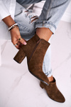 Women’s Boots On High Heel Sergio Leone Olive BT508