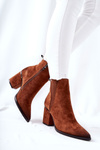 Suede Heeled Boots Brown Coriseis