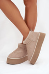 Women's snow boots made of natural suede beige Mairene