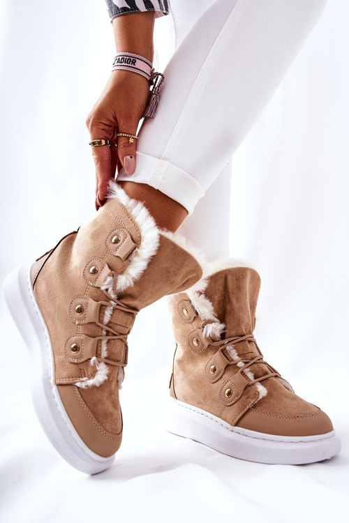 Fleece-lined Boots Beige Hoppy