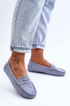 Women's Suede Moccasins Blue Lenvie