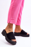 Women's Platform Slippers Black Carmela