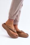 Women's Foam Flip Flops Japanese Khaki Roux