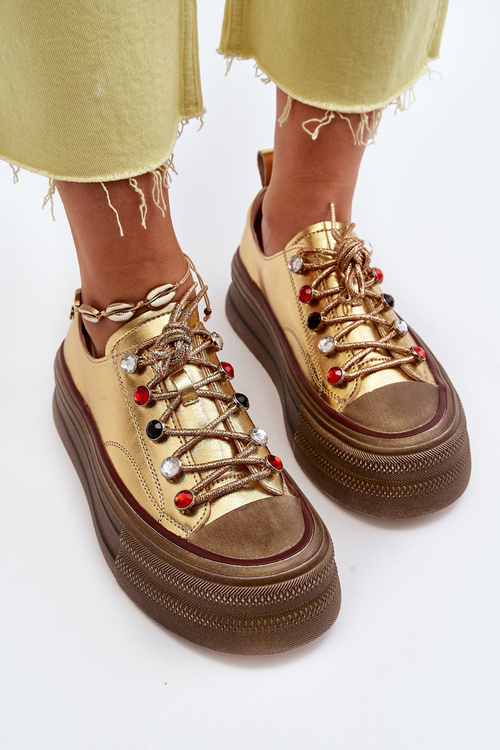 Women's Platform Sneakers GOE NN2N4055 Gold