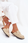Women's Clogs On Cork Platform Beige Nivalia
