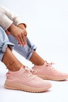 Women's Slip-On Fabric Sports Shoes Pink Zauna