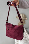 Messenger Bag Made of Eco Suede Bordeaux Carenza