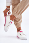 Women's Low Sneakers With Jets White-Pink Demira