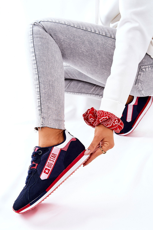 Leather Sport Shoes Big Star II274270 Navy