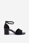 Women's Black Sandals with Stiletto Heel Desvia