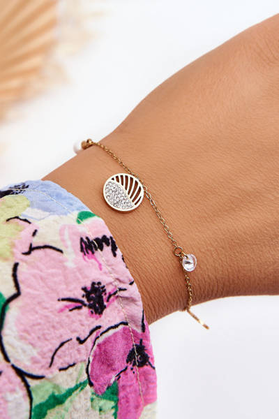 Women's Bracelet With Fashionable Pendants Gold