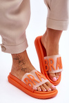 Women's Platform Slippers Orange Brave
