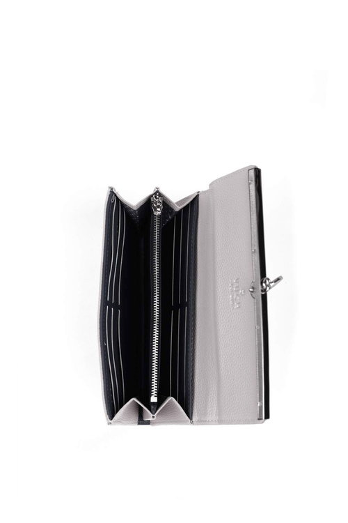 Large Ladies Emblem Wallet Grey Mailin