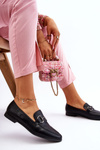 Classic Women's Loafers With Embellishment Black Jamie