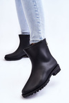 Women's Classic Slip-On Rain Boots Black Floriana