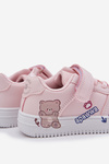 Dziecięce Sneakersy Z Misiem Na Rzep Różowe Callexia 