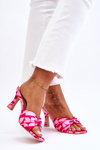 Fashionable High Heels In Print Pink Floria