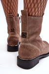 Comfortable Suede Lined Boots Light Brown Lemar Revin