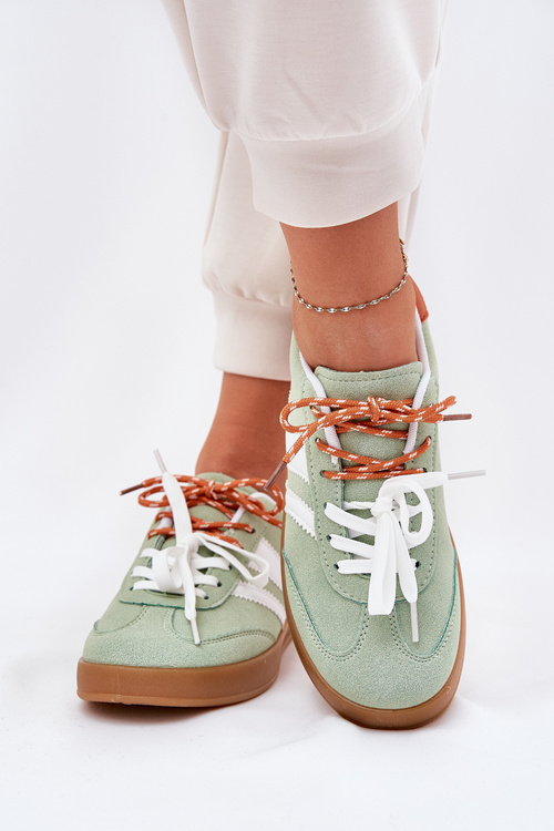 Low Women's Sneakers With Double Lacing Green Ventus