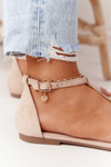 Elegant Suede Sandals S.Barski 541-7 Beige