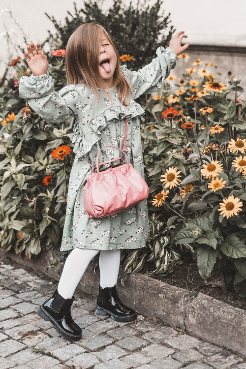 Botki Dziecięce Skóra Lakier Ocieplane Czarne Porky