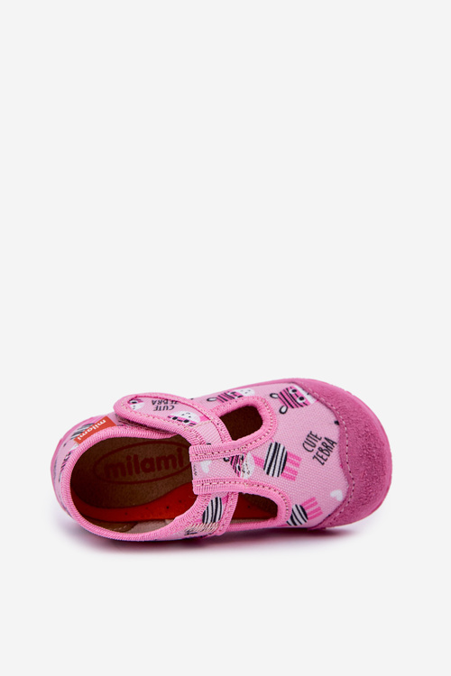 Befado Ballerina Slippers With Bear 209P038 Grey-Pink