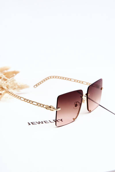 Square Sunglasses Prius V508 Gold & Brown