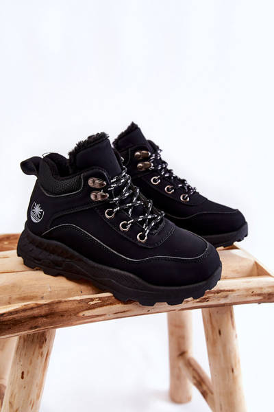 Children's Warm Boots Trappers Black Otto