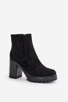 Block Heels Made of Eco Suede Black Mesiella