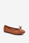 Ballerinas Eco Leather With Bow Camel Sandal