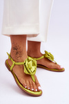 Women's Flip Flops With Fabric Rose Lime Carisma