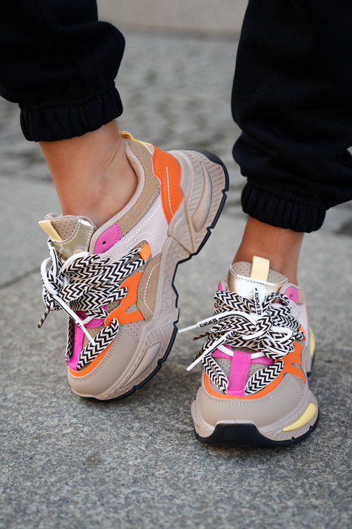 Buty sportowe Sneakersy Z Podwójnym Sznurowaniem Damskie Khaki Efobell