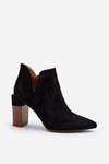 Ankle Boots with Lace Pattern Black Vailen