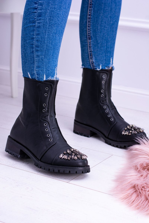 Carrie Zirconia Ankle Boots Black Women's Booties Carrie