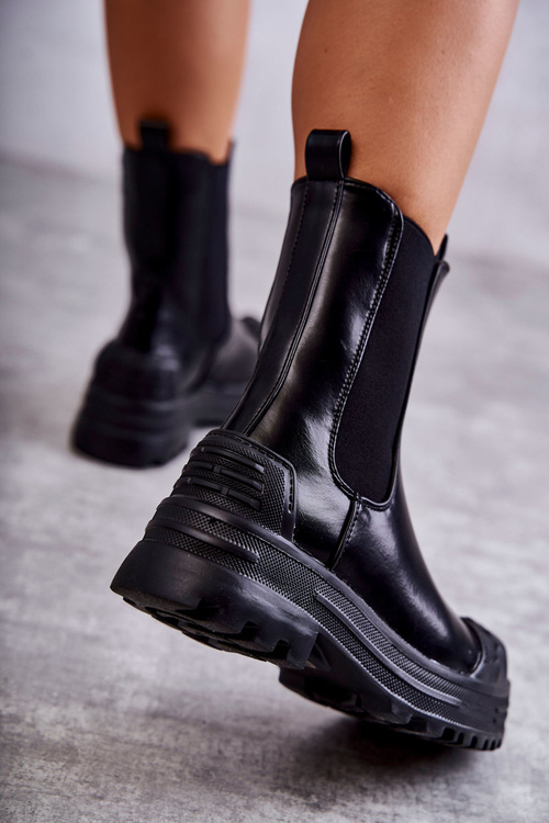 Classic High Workers Boots Black Bassti