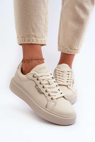 Sneakersy Damskie Beżowe Big Star NN274334 Memory Foam System