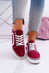 Women's Fabric Sneakers Maroon Bestro