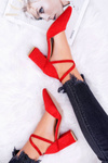 Women's Stiletto pumps Red Traffic