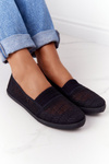 Ażurowe Wsuwane Tenisówki Slip-On Czarne Chillout
