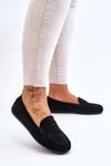 Women's Classic Suede Loafers Black Ivana
