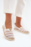 Lace Women's Espadrilles With Mesh White Faylira