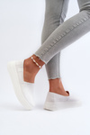 Women's Platform Sneakers NN276006 Memory Foam System White