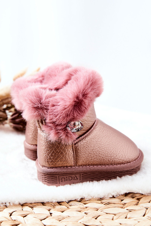 Fleece-lined Snow Boots Pink Bessie