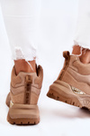 Women's High Sport Shoes Memory Foam System Big Star KK274355 Beige