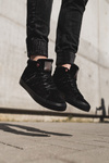 Men's Sneakers Cross Jeans High Leather Suede Black EE1R4057C